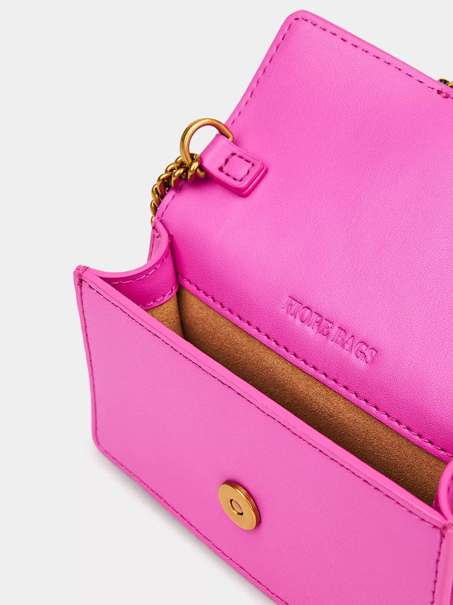 Классическая кожаная сумка Rosie цвет фуксия