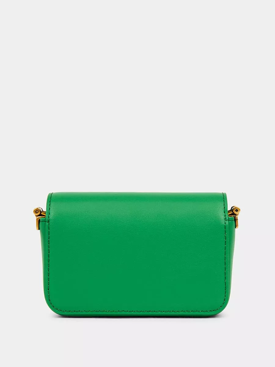 Классическая кожаная сумка Camila цвет травяной