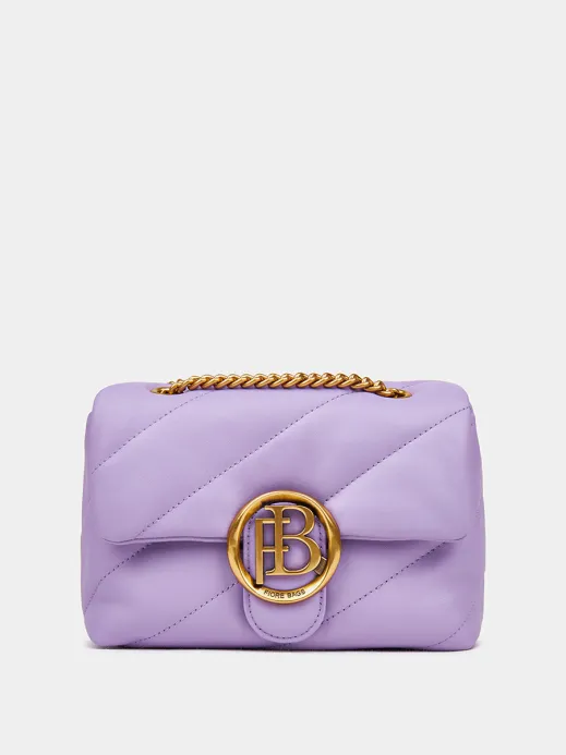 Классическая кожаная сумка Miranda цвет фиолетовый