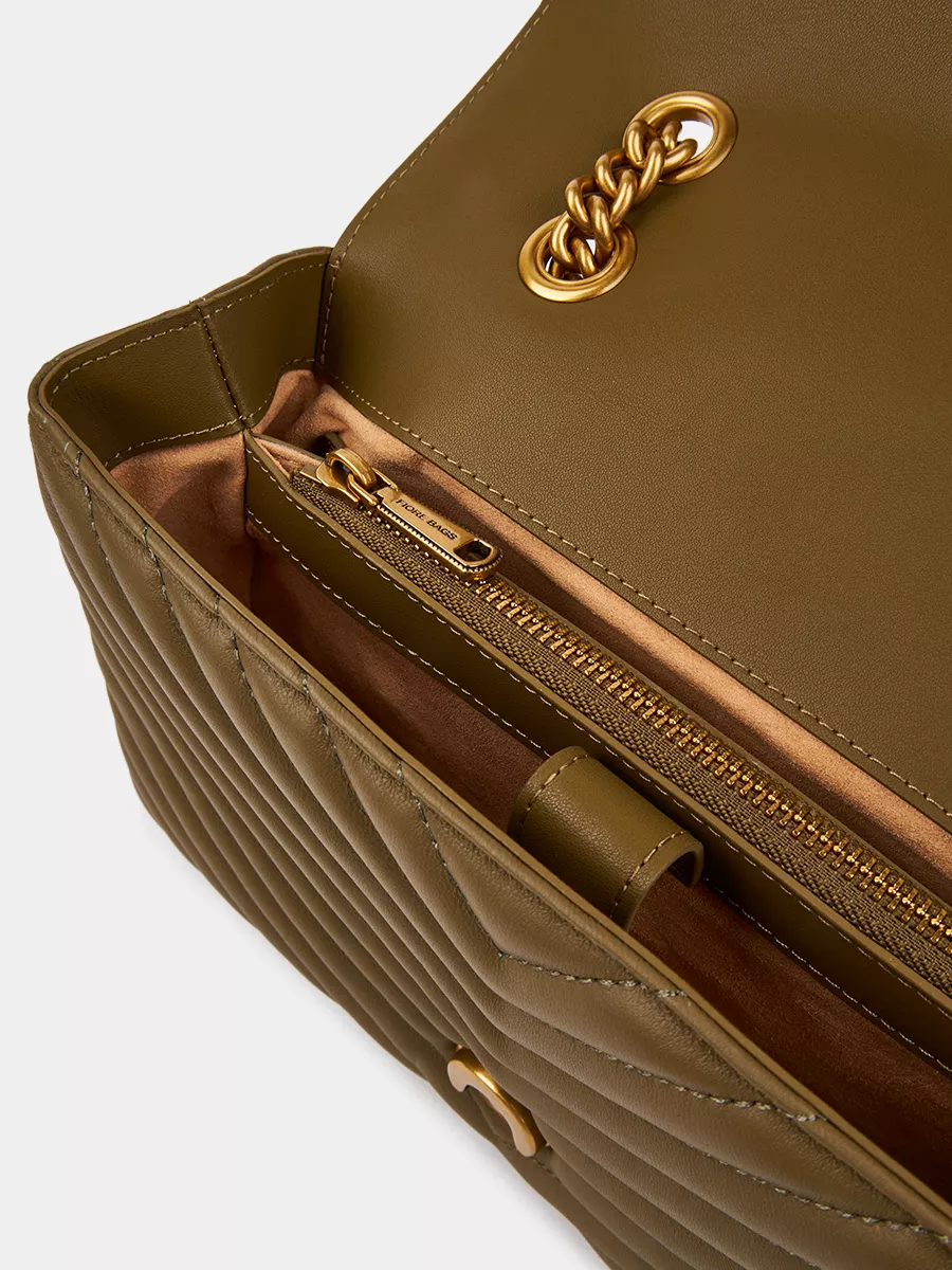 Классическая кожаная сумка Charlotte цвет камуфляж