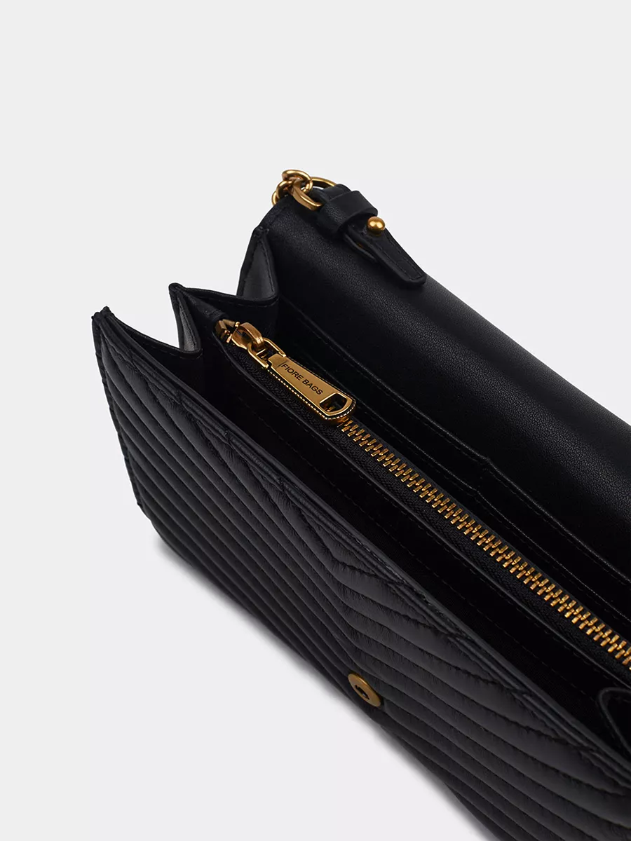 Классическая кожаная сумка Lily цвет черный