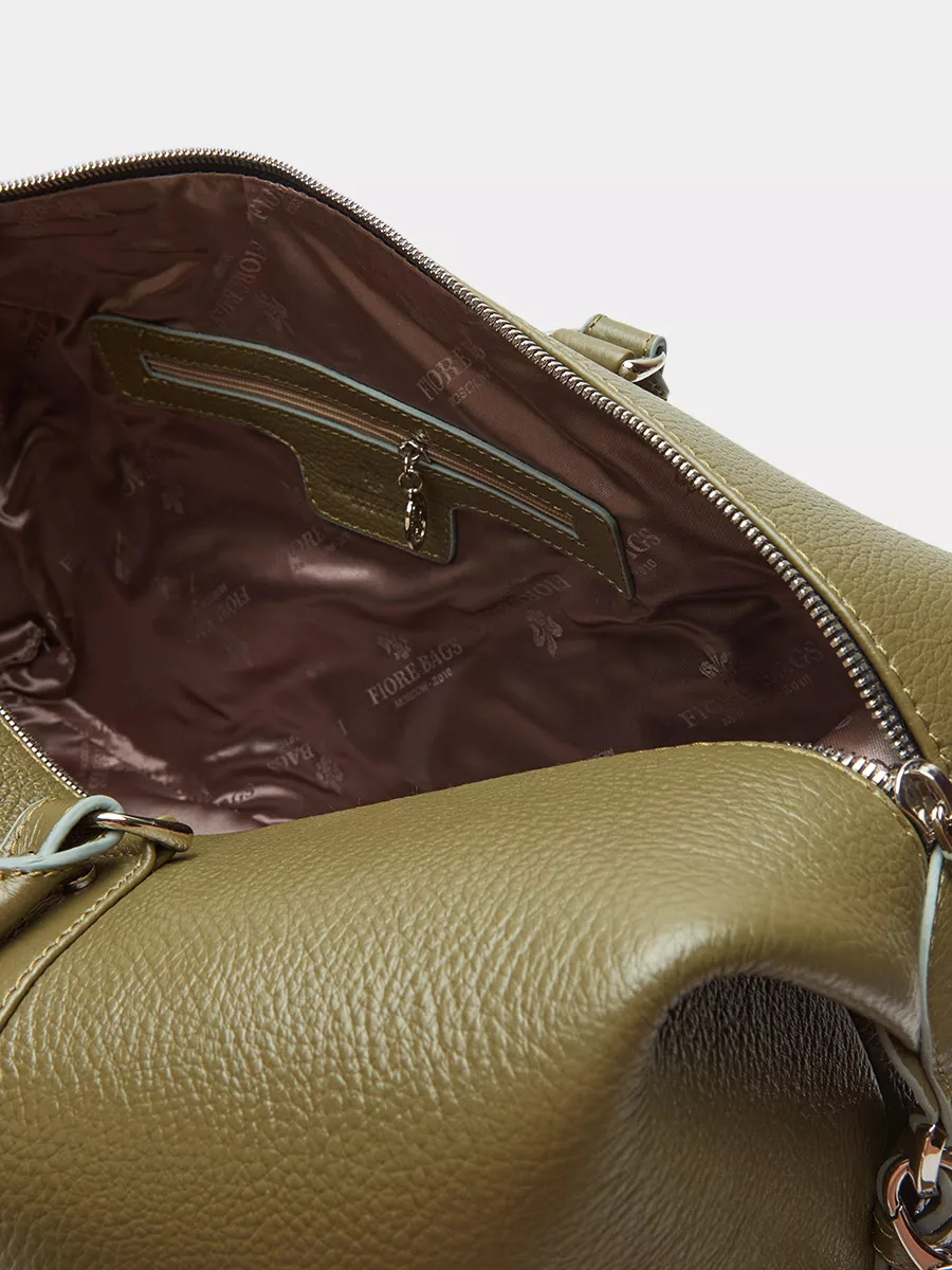 Дорожная сумка Ferrari из натуральной зернистой кожи камуфляжного цвета