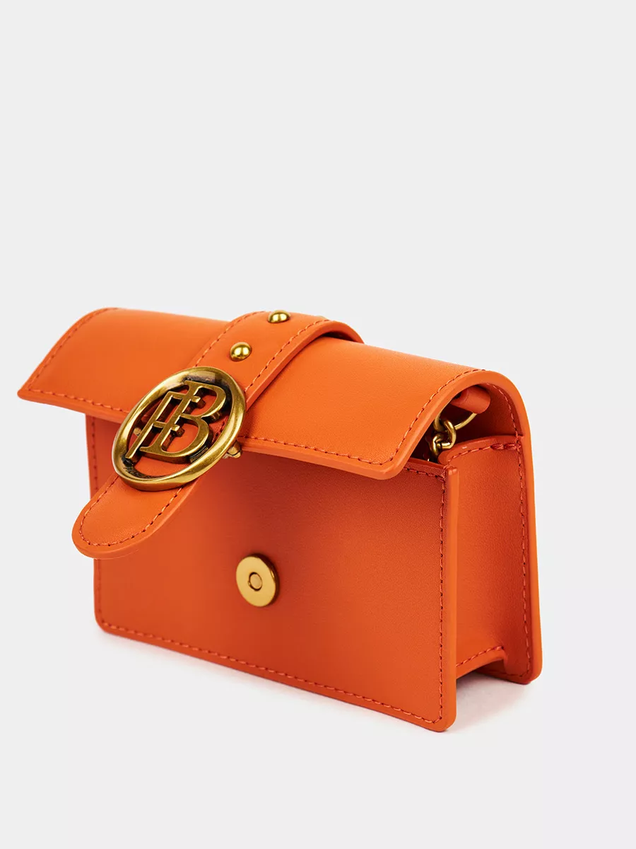 Классическая кожаная сумка Rosie цвет оранжевый