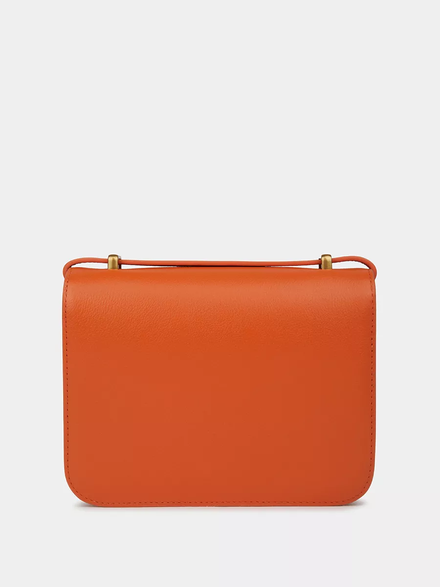 Классическая кожаная сумка Coco цвет оранжевый