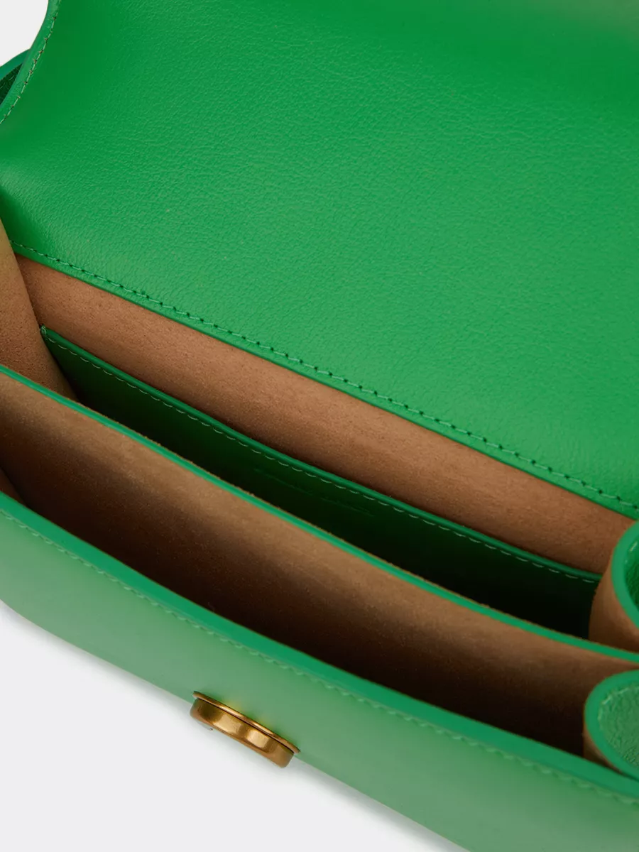 Классическая кожаная сумка Coco цвет травяной