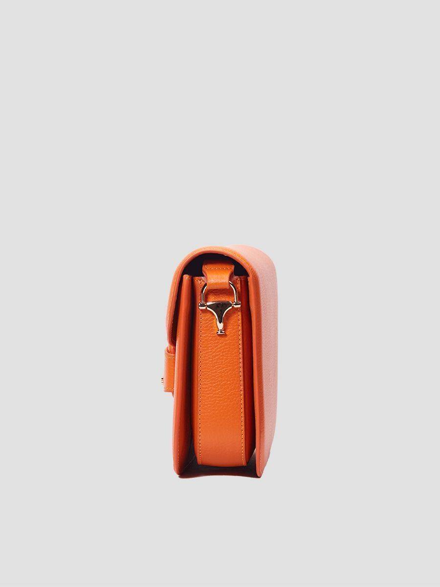 Классическая сумка Silvia из натуральной зернистой кожи цвета сицилийского апельсина