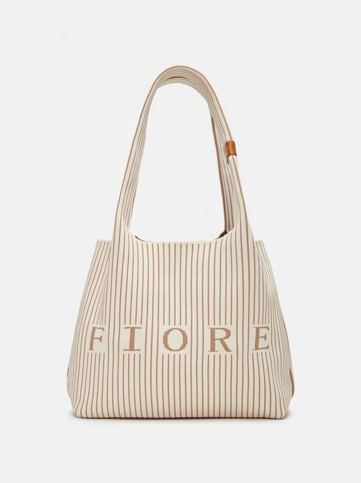 Текстильная сумка мешок Ibiza с надписью FIORE цвет светло-бежевый