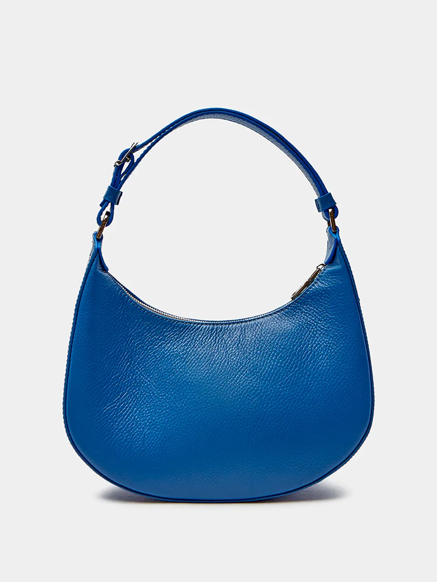 Классическая сумка Olga из натуральной зернистой кожи синего цвета
