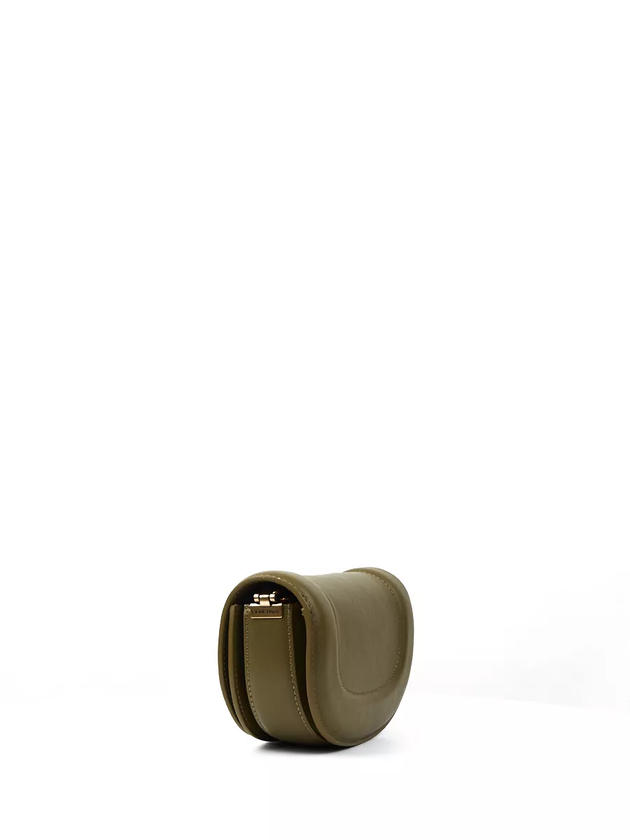 Классическая кожаная сумка Fabia mini цвет оливковый