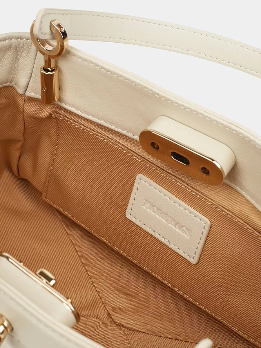 Классическая кожаная сумка Paris mini цвет светло-бежевый