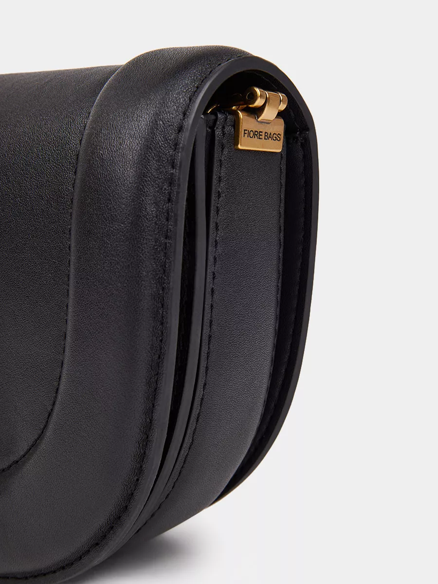 Классическая кожаная сумка Fabia цвет черный