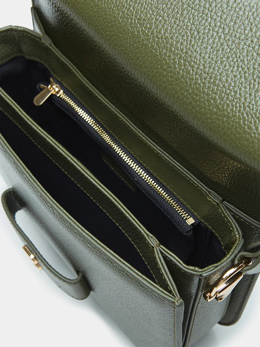 Классическая сумка Silvia с логотипом FB (Болотный)