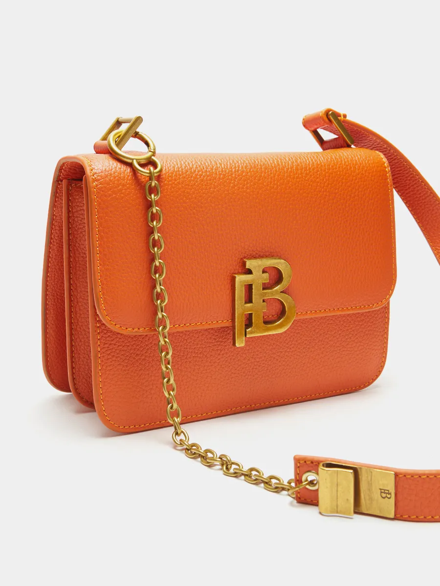 Классическая кожанная сумка Anastasia с фурнитурой Antic цвет сицилийский апельсин