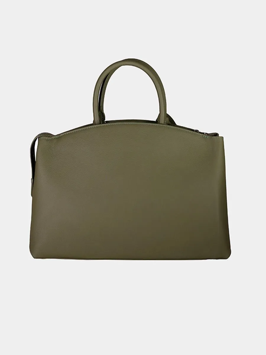 Классическая сумка Madlen из натуральной зернистой кожи камуфляжного цвета