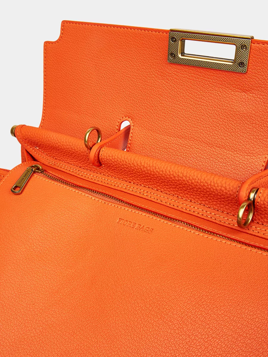 Классическая кожаная сумка Samantha цвет сицилийский апельсин