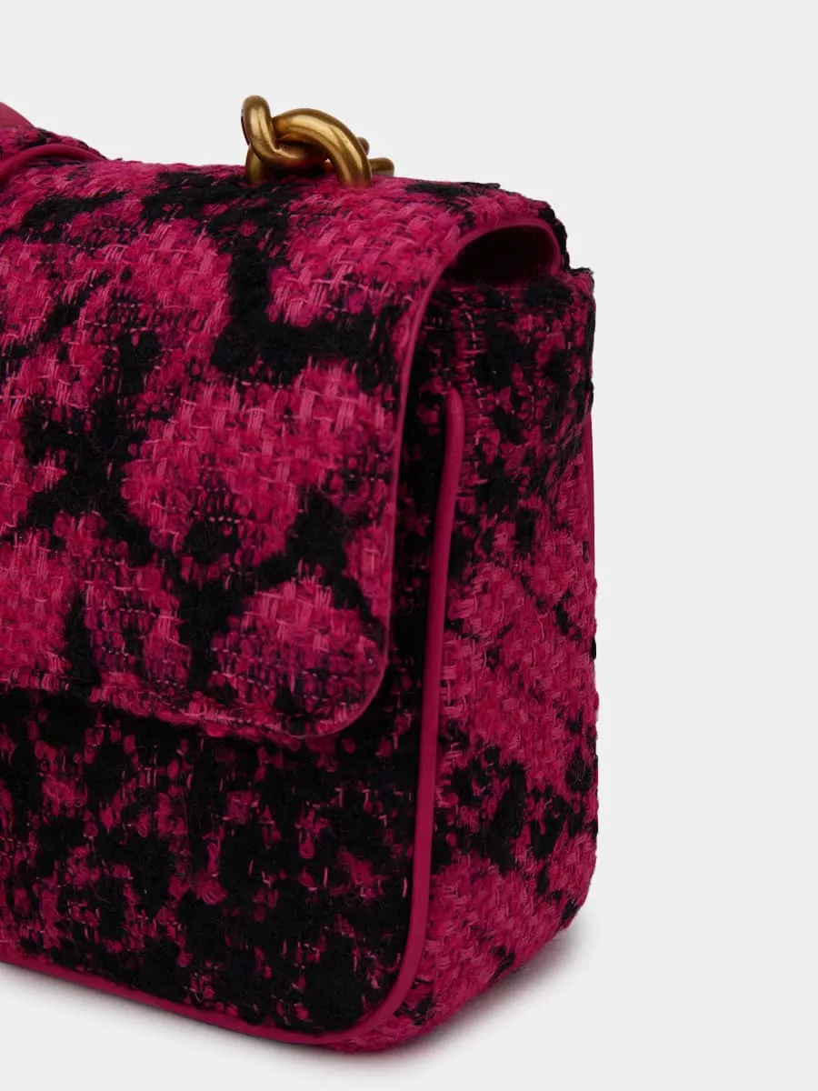 Классическая кожаная сумка Eva цвет фуксия