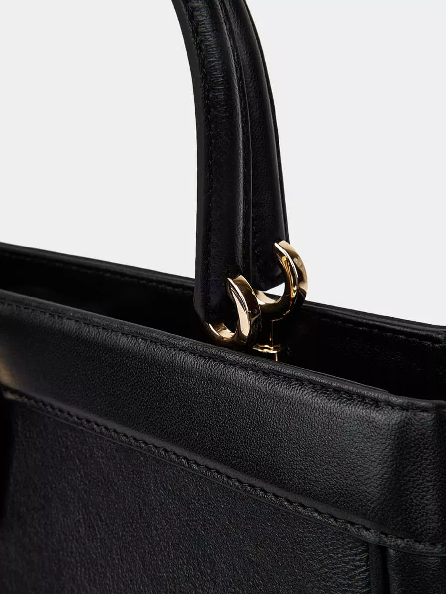 Классическая кожаная сумка Paris цвет черный