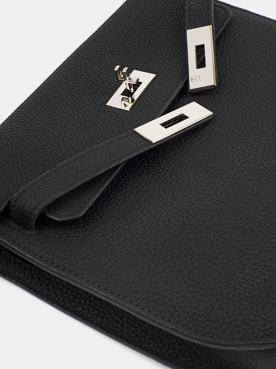 Деловая сумка Mark с фурнитурой silver черного цвета
