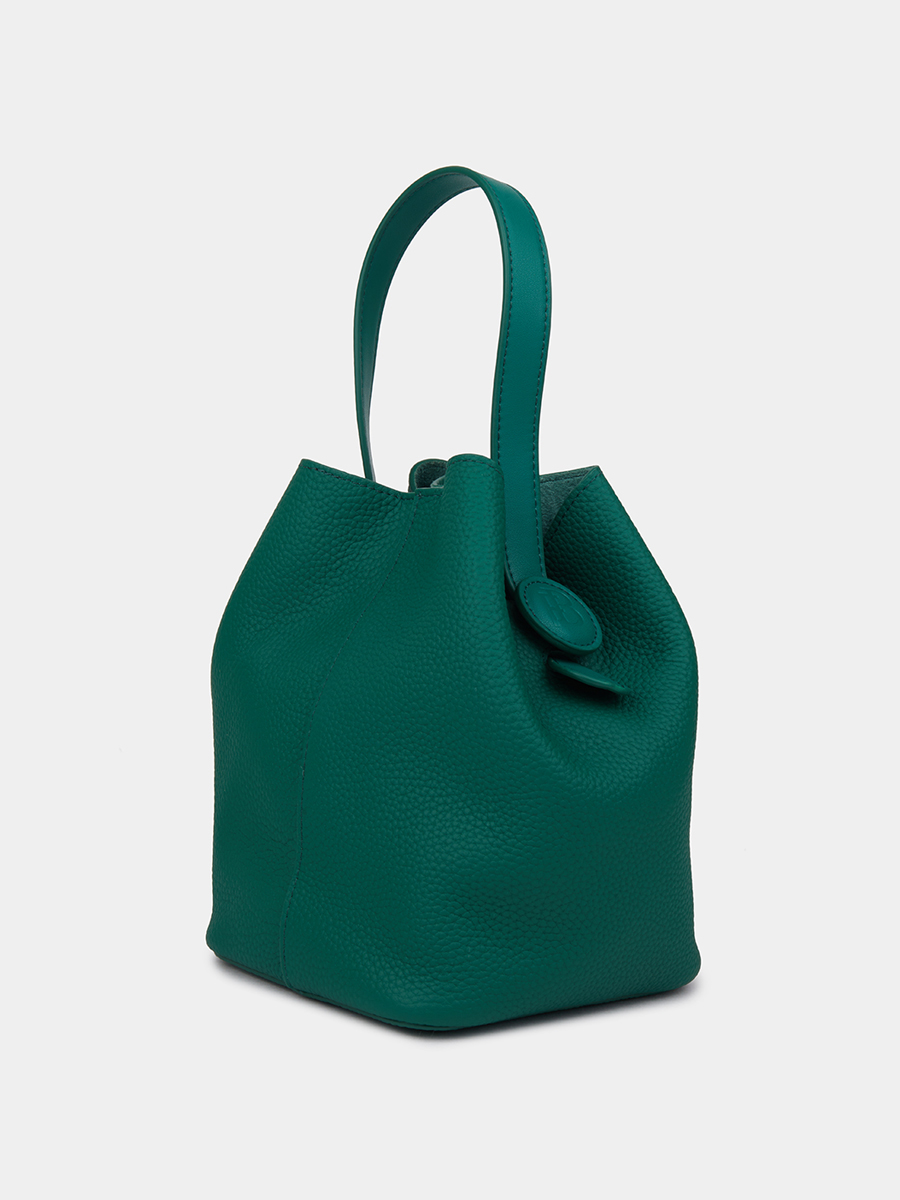 Классическая кожаная сумка Chantal цвет изумруд