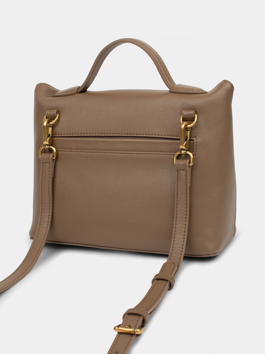 Классическая кожаная сумка Bridget mini цвет какао