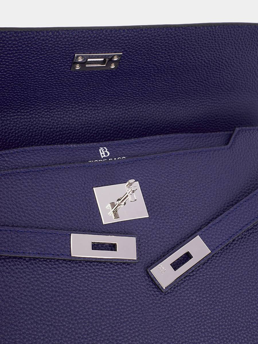 Деловая сумка Ben с фурнитурой silver цвета синий муссон
