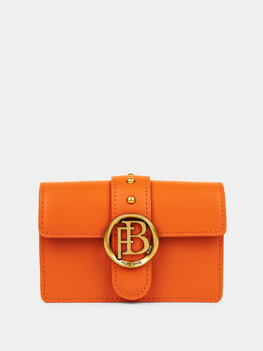 Классическая кожаная сумка Rosie цвет оранжевый