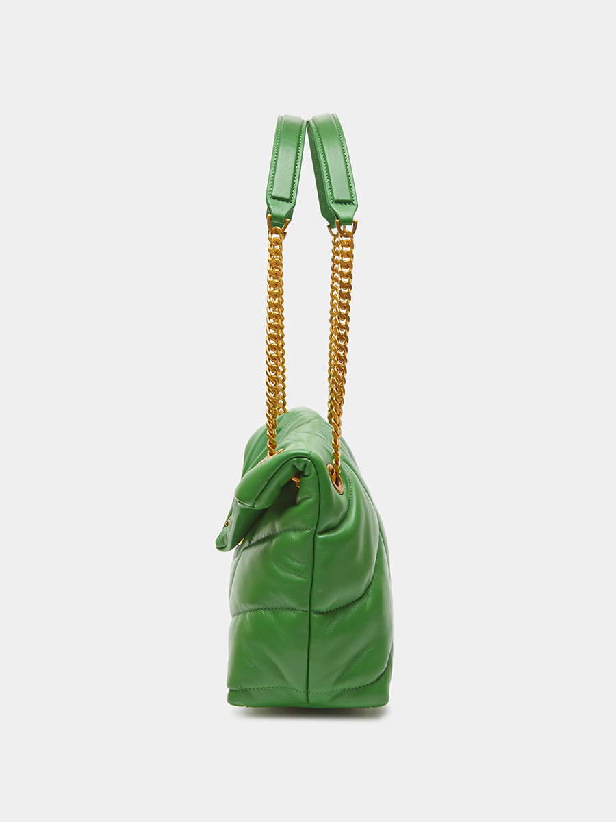Классическая сумка Emily с фурнитурой antic травяного цвета
